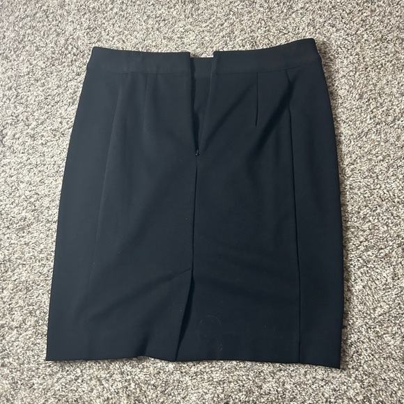 LOFT Black Pencil Skirt with Zipper in Back and Slit in Back Size Small Business - Picture 3 of 4
